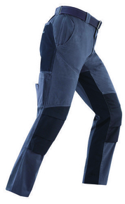 Pantalon de travail multi poches coton et genouillres polyurthane Niger taille XXXL noir/gris - Gedimat.fr