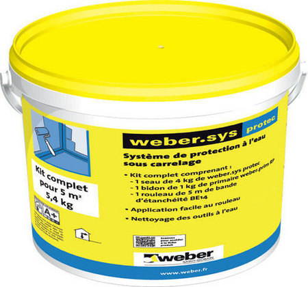 Protection à l'eau WEBER.SYS PROTEC kit de 5m² - Gedimat.fr