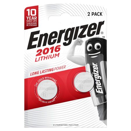 Pile lithium ENERGIZER type CR2016 3 volts sous blister de 2 piles - Gedimat.fr