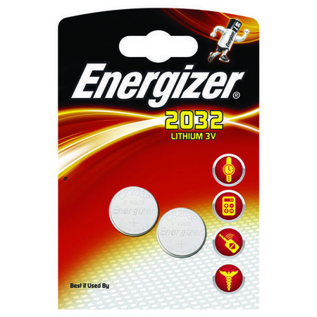 Pile lithium ENERGIZER type CR2032 3 volts sous blister de 2 piles - Gedimat.fr