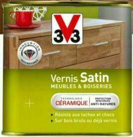 Vernis satin meubles et boiseries chne moyen - pot 0,25l - Gedimat.fr