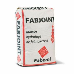Mortier hydrofug FABJOINT pour joint 25kg coloris blanc - Gedimat.fr