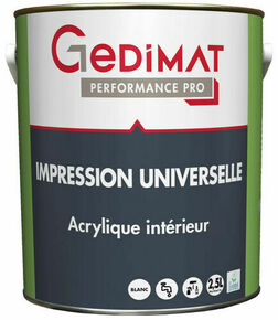 Impression universelle blanc - pot de 2,5L GEDIMAT PERFORMANCE PRO - Gedimat.fr