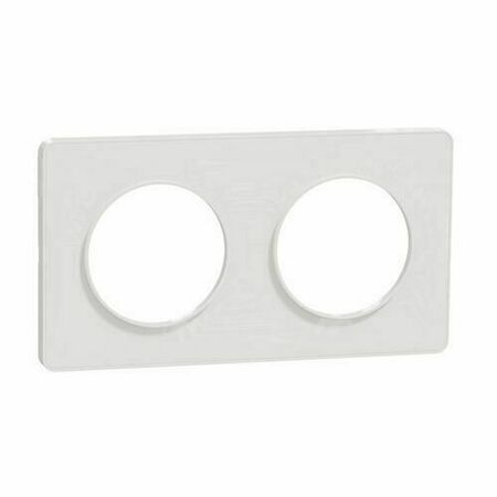 Plaque de finition double horizontale pour appareillage encastré à composer Odace Touch blanc-liseré blanc - Gedimat.fr