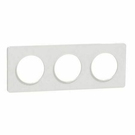 Plaque de finition triple horizontale pour appareillage encastré à composer Odace Touch blanc-liseré blanc - Gedimat.fr