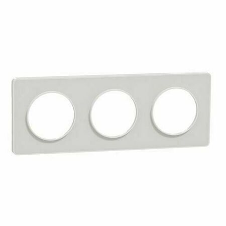 Plaque de finition triple horizontale pour appareillage encastré à composer Odace Styl blanc - Gedimat.fr