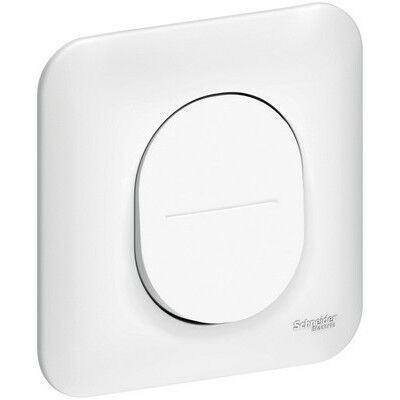 Poussoir encastré mono référence commande simple Ovalis blanc - Gedimat.fr