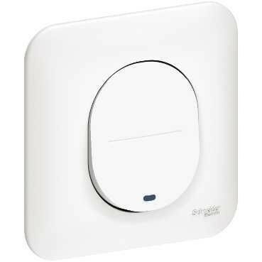Interrupteur simple va et vient lumineux encastré mono référence Ovalis blanc - Gedimat.fr