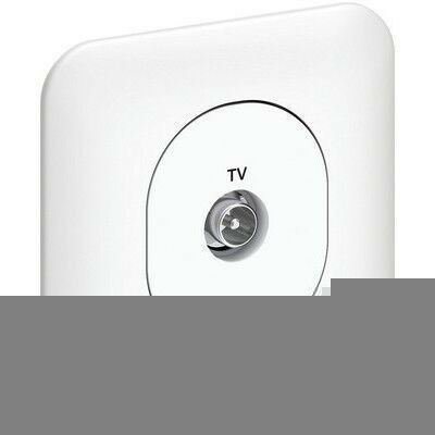 Prise de communication TV encastrée mono référence Ovalis blanc - Gedimat.fr