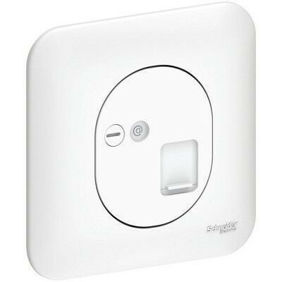 Prise de communication encastrée mono référence RJ45 grade 1 (téléphone et informatique) Ovalis blanc - Gedimat.fr