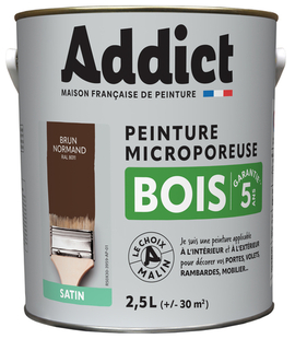 Peinture bois microporeuse intrieur-extrieur 2,5L brun - Gedimat.fr