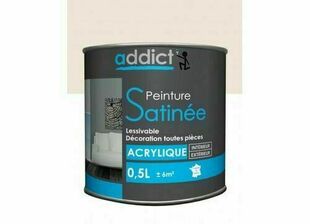 Peinture acrylique satinée ADDICT ivoire - pot de 0,5l - Gedimat.fr
