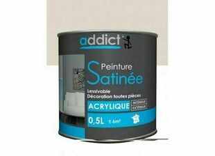 Peinture acrylique satinée ADDICT lin - pot de 0,5l - Gedimat.fr