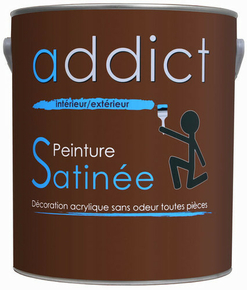 Peinture acrylique satine ADDICT tomette - pot de 2,5l - Gedimat.fr