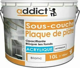 Sous couche acrylique plaque de plâtre ADDICT - pot de 10l - Gedimat.fr