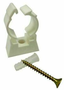 Collier de fixation simple  frapper avec cheville Clipo pour tube polythylne PER diam.16mm en sachet de 10 pices - Gedimat.fr