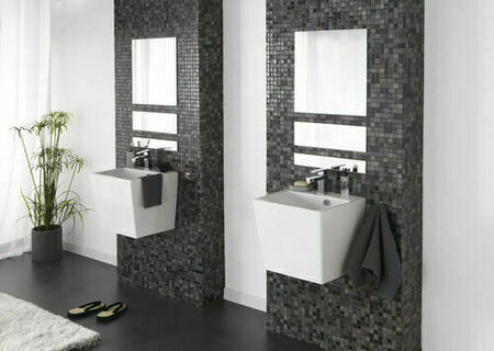 Lavabo rectangulaire à suspendre Amazone haut.39.5cm larg.37cm long.45.5cm blanc - Gedimat.fr