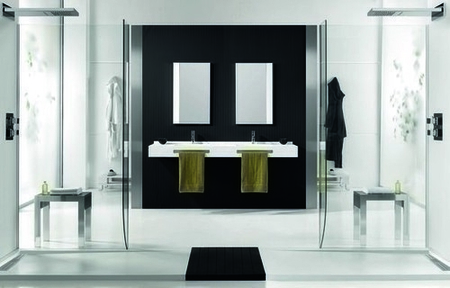 Porte-serviettes droit pour plan de toilette Dream en akron ardesia blanc - Gedimat.fr