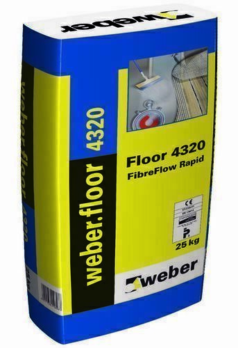 Mortier pour chape fluide fibree WEBERFLOOR 4320 sac de 25kg