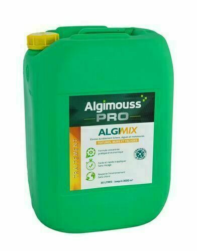 Traitement pour toiture antimousse-antiverdissure Algimouss - préventif et  curatif - bidon de 30 l - ALGIMOUSS