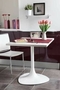 Pied de table central déco acier diam.60mm blanc - Gedimat.fr