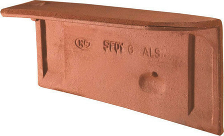 Rive individuelle gauche ALSACE LISSE/FER DE LANCE 16x38 coloris rouge ancien - Gedimat.fr