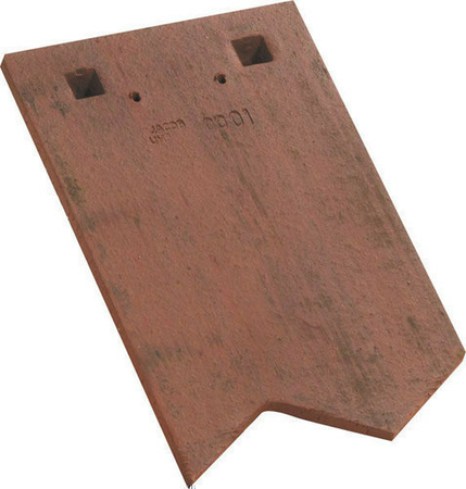 Tuile et 1/2 gauche FER DE LANCE 16x38 coloris rouge ancien - Gedimat.fr