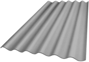 Plaque ondule 6 ondes en fibres-ciment PLAKFORT 6 long.2,00m larg.1,095m teinte naturelle - Gedimat.fr