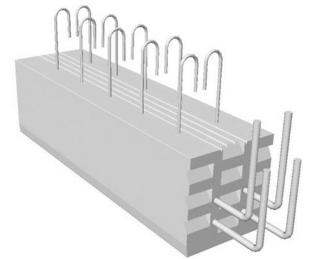 Poutre en béton précontrainte PSS LEADER section 20x20cm long.2,40m - Gedimat.fr
