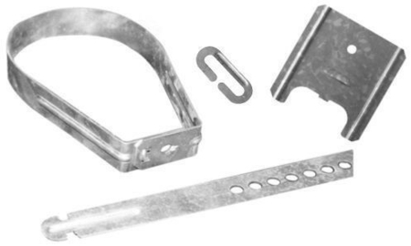 Suspente LEADER universelle en acier zingué pour EMS long.5,40cm haut.4,80cm cartons de 50 pièces - Gedimat.fr