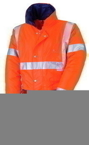 Parka haute visibilit 5 en 1 polyester couleur orange et bleu nuit taille XXL - Gedimat.fr