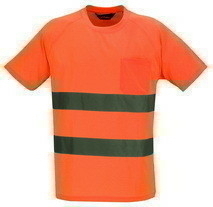 T-Shirt haute visibilit polyester coloris orange taille XL vendu  l'unit - Gedimat.fr