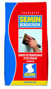Enduit de rebouchage SEMIN REBOUCHEUR - sac de 5kg - Gedimat.fr