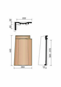 Tuile  rabat gauche JPV 2 brun fonc - BJPV 7080 - Gedimat.fr
