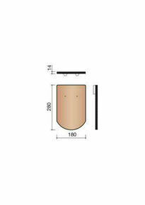 Tuile de sous-faîtage PLATE 18x38 ECAILLE brun foncé - EPE18 8100 - Gedimat.fr
