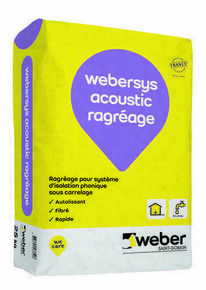 Ragrage pour isolation acoustique sous carrelage WEBERSYS ACOUSTIC - sac de 25kg - Gedimat.fr