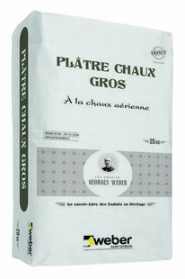 Mortier traditionnel PLATRE CHAUX GROS 000 - sac de 25kg - Gedimat.fr