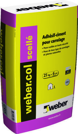 Mortier-colle WEBER.COL SCELLE sac 25kg blanc - Gedimat.fr