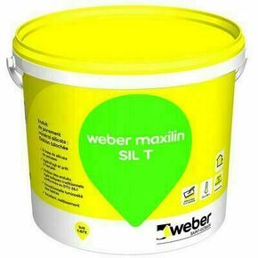 Enduit de parement silicate WEBER MAXILIN SIL T 189 gris zinc - sac de 25kg - Gedimat.fr