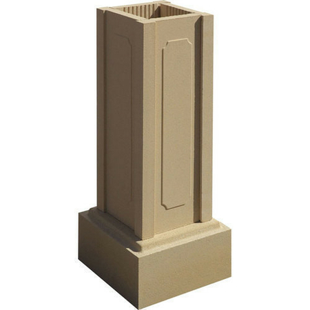 Trumeau avec embase pour balustrade haut.73cm gamme CLASSIQUE dim.32,5x32,5cm haut.88,5cm coloris ton pierre - Gedimat.fr