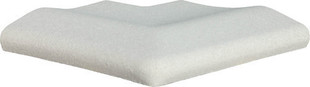 Margelle piscine d'angle DECO droite dim.33x33cm rayon.15cm coloris blanc cassé - Gedimat.fr
