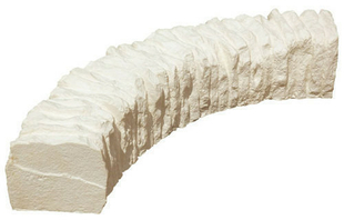 Bordure pierre reconstituée FLORAC courbe ép.10cm haut.9cm long.60cm coloris champagne - Gedimat.fr