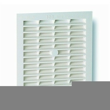 Grille d'aération classique d'intérieur NICOLL carrée avec moustiquaire coloris blanc B214 dim.201x201mm - Gedimat.fr