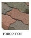Pavé à emboitement ép.5cm dim.24x11,5cm coloris rouge noir - Gedimat.fr