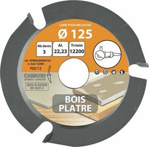 Lame carbure multifonction - D125x22,23mm - Gedimat.fr