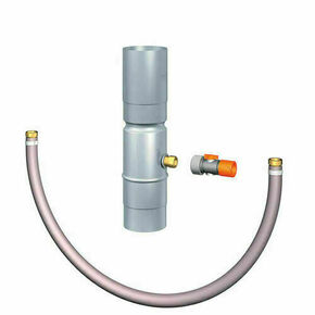 Récupérateur d'eau cylindrique avec raccord Gardena - CLASSIC naturel - D76mm - Gedimat.fr