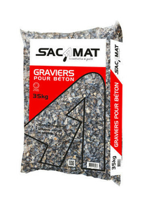 Graviers SACAMAT granulomtrie 4/12,5 mm - sac de 35kg - Gedimat.fr