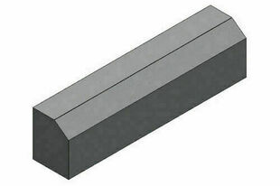 Bordure bton AC2 basalte - 100x27x18cm - Gedimat.fr