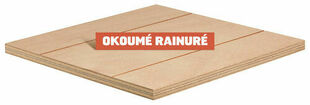 Panneau contreplaqué extérieur CTB-X OKOUME RAINURE tout Okoumé 1 face rainurée - 3,10x1,207m Ep.10mm - Gedimat.fr