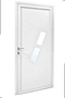 Porte d'entrée LIMA en aluminium droite poussant haut.2,00m larg.90cm laqué blanc - Gedimat.fr